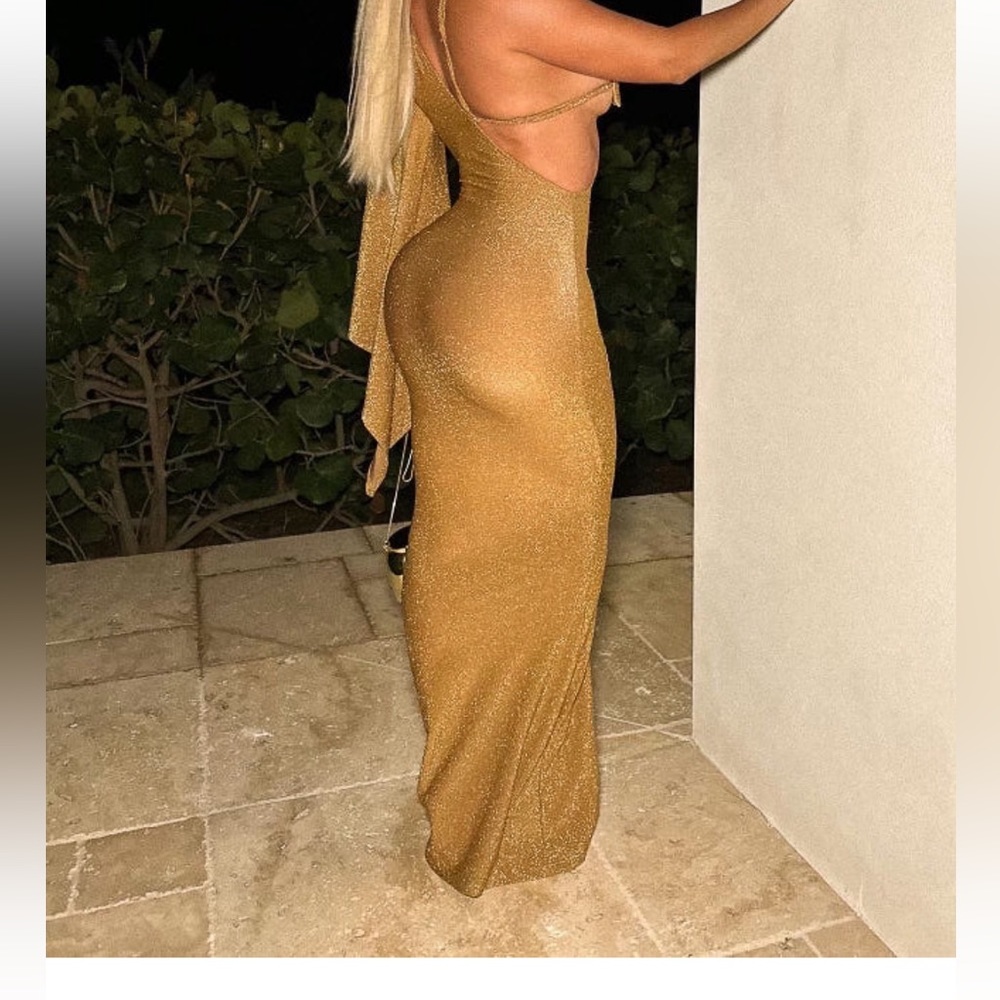 Gold sexy glitter dress ,
